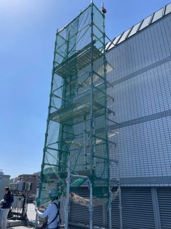 奈良県生駒市 アンテナ設置足場